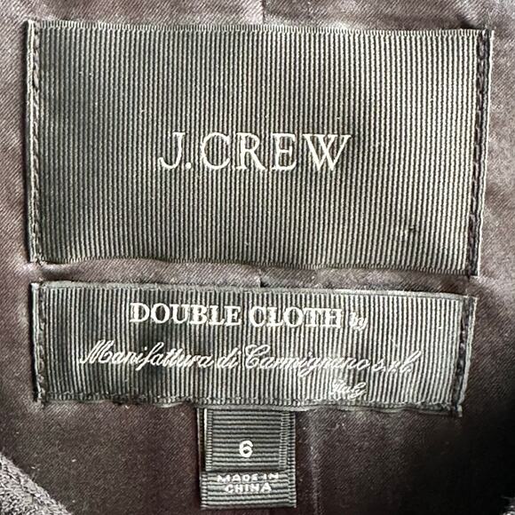 J. Crew Double Cloth Collarless Coat Wool Black - Picture 8 of 9